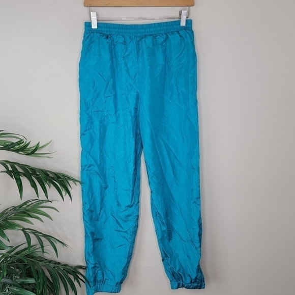 Vintage Sunterra | Teal Petite Wind Pants Size Large Petite LP - Picture 1 of 4
